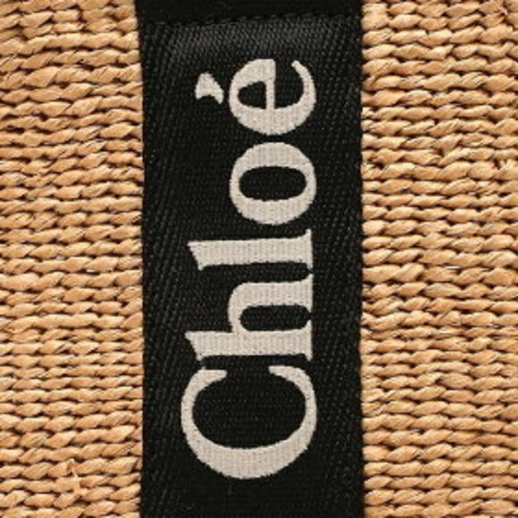 Chloe Tote Bag Woody Black Beige - Picture 8 of 8
